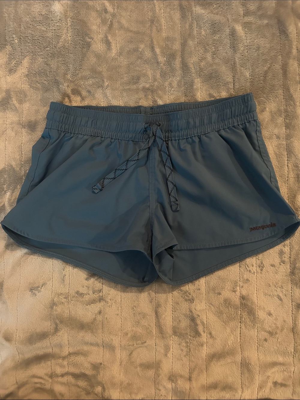 Patagonia Women's Slate Blue Athletic Drawstring Shorts